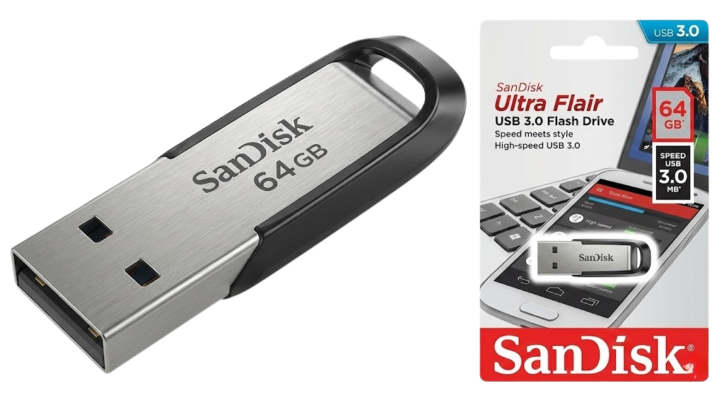 SanDisk Ultra Flair USB 3.0 Flash Drive (64GB)